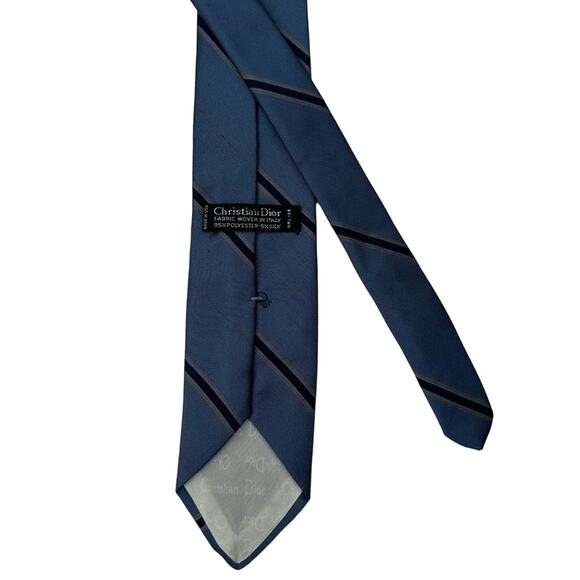 Vintage Dior Blue Classic Men's Tie - Picture 1 of 9